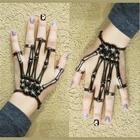 Стимпанк браслет для женщин Готический ручной Череп Скелет Эластичный регулируемый парный мужской браслет браслеты ювелирные изделия