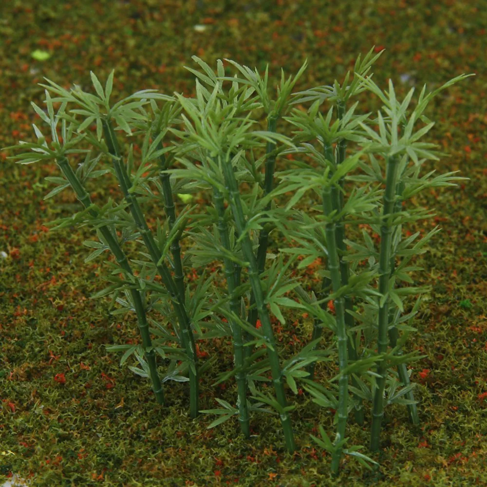 

100pcs Model Bamboo Trees Green 1:200