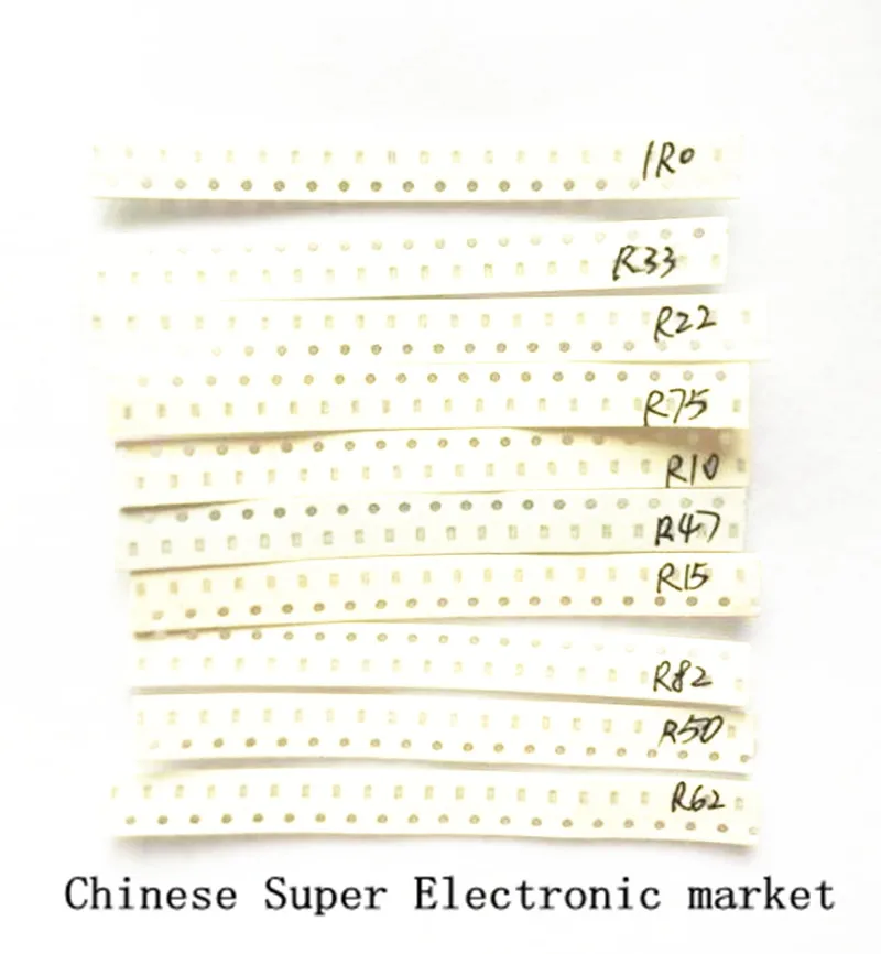 200 шт. 1% SMD резисторы набор для самостоятельной сборки 10 valuex20 = 0603 1R00 R820 R750 R620 R500 R470