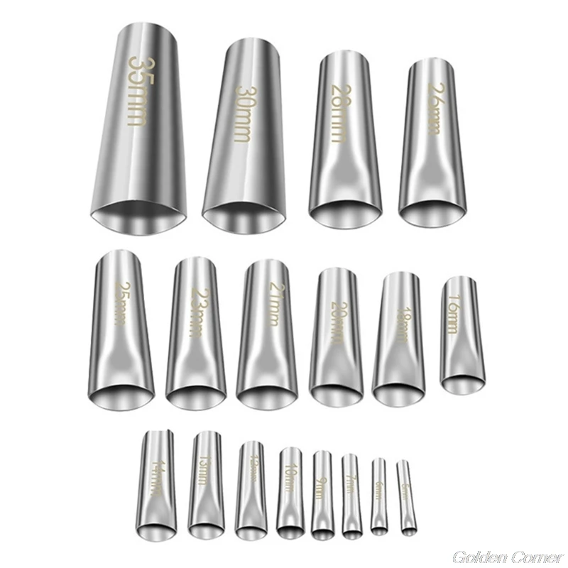 

18pcs Caulking Nozzles Applicator Stainless Steel Sealant Caulk Finishing Nozzle for Kitchen Bathroom M15 21 Dropshipping