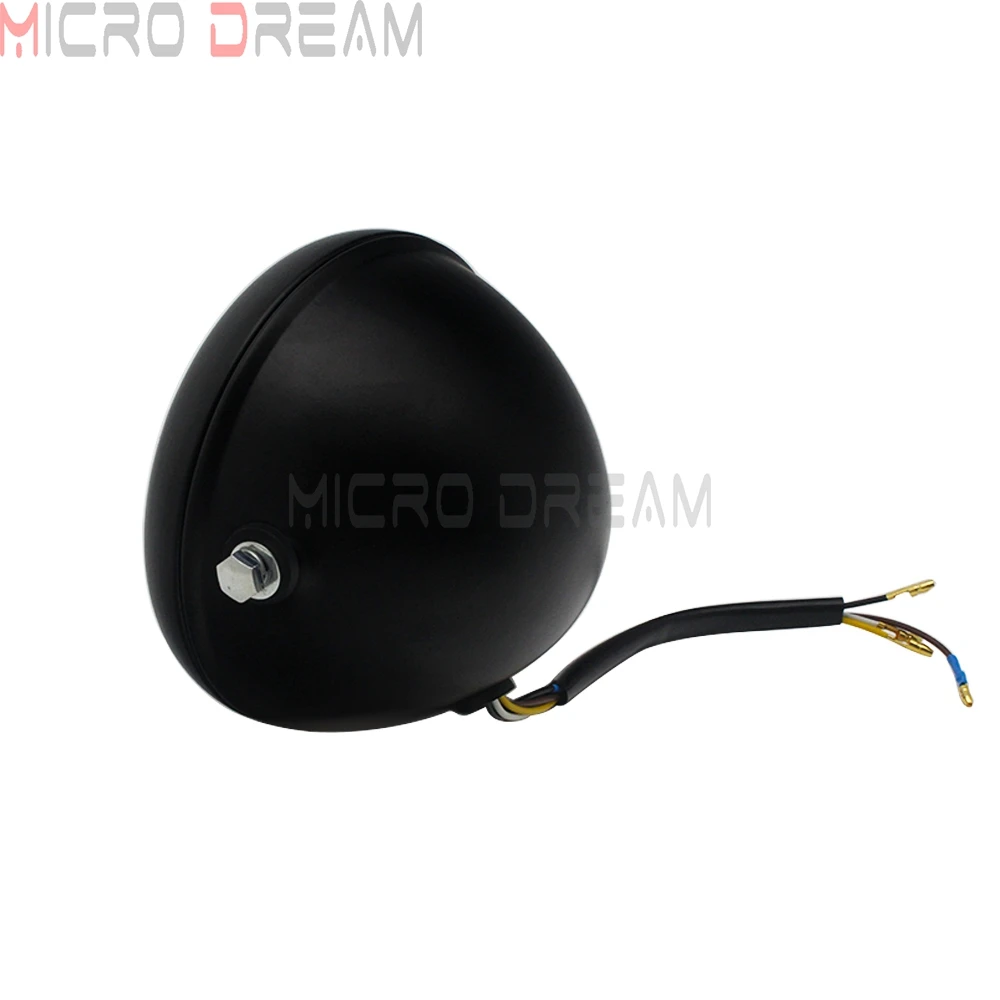 Мотоциклетный налобный фонарь Cafe Racer ретро фара 12 В сетчатый гриль ближнего и