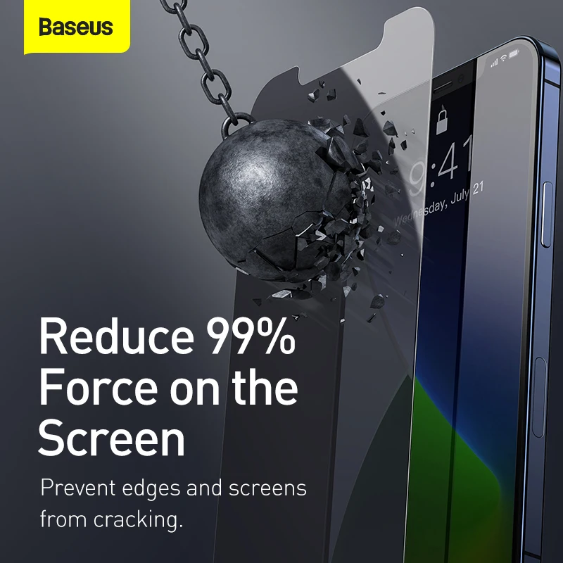 baseus 2pcs 0 3mm anti peeping screen protector for iphone 12 full coverage glass film anti spy glass for iphone 12pro max glass free global shipping