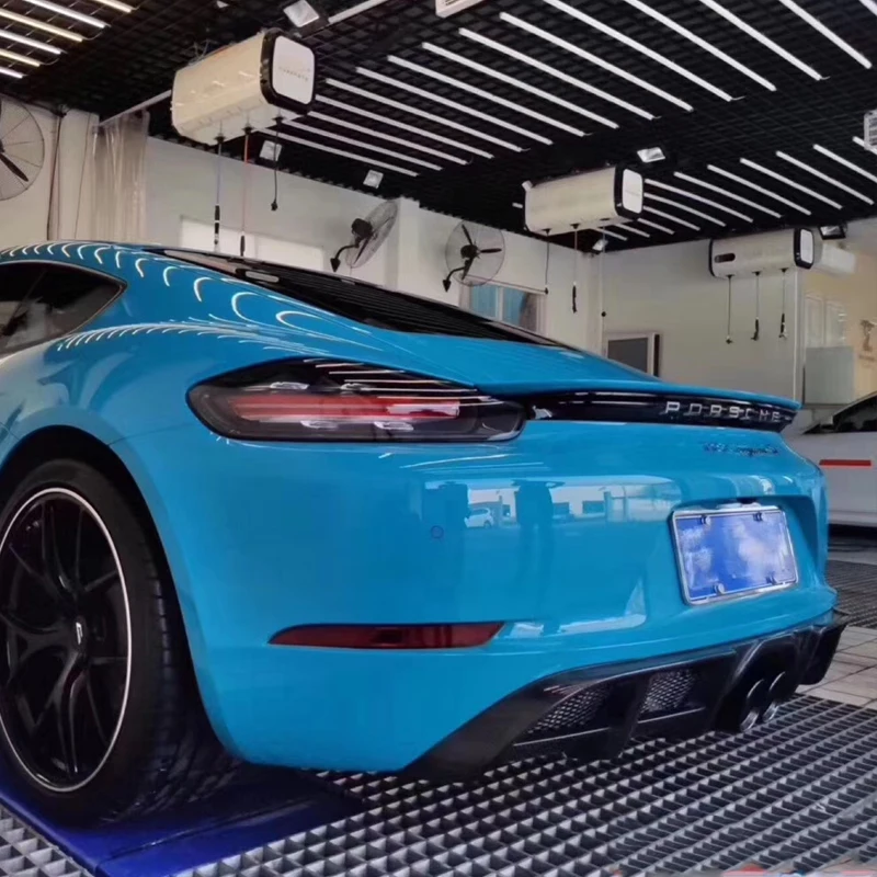 Для Porsche 718 Cayman Boxster 2016 2018 диффузор губа на задний бампер спойлер передние