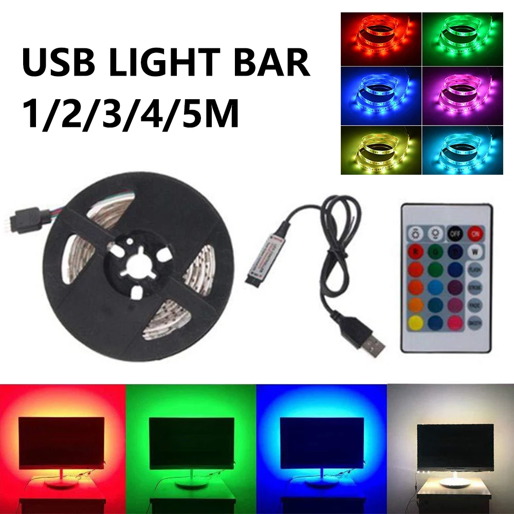 Светодиодная ленсветильник 5050SMD с питанием от USB гибкая светодиодная лампа