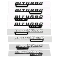 biturbo 4matic emblem letters car front fender badge sticker for mercedes benz amg w117 w205 w202 w212 w222 e63 w176 x156 gla45