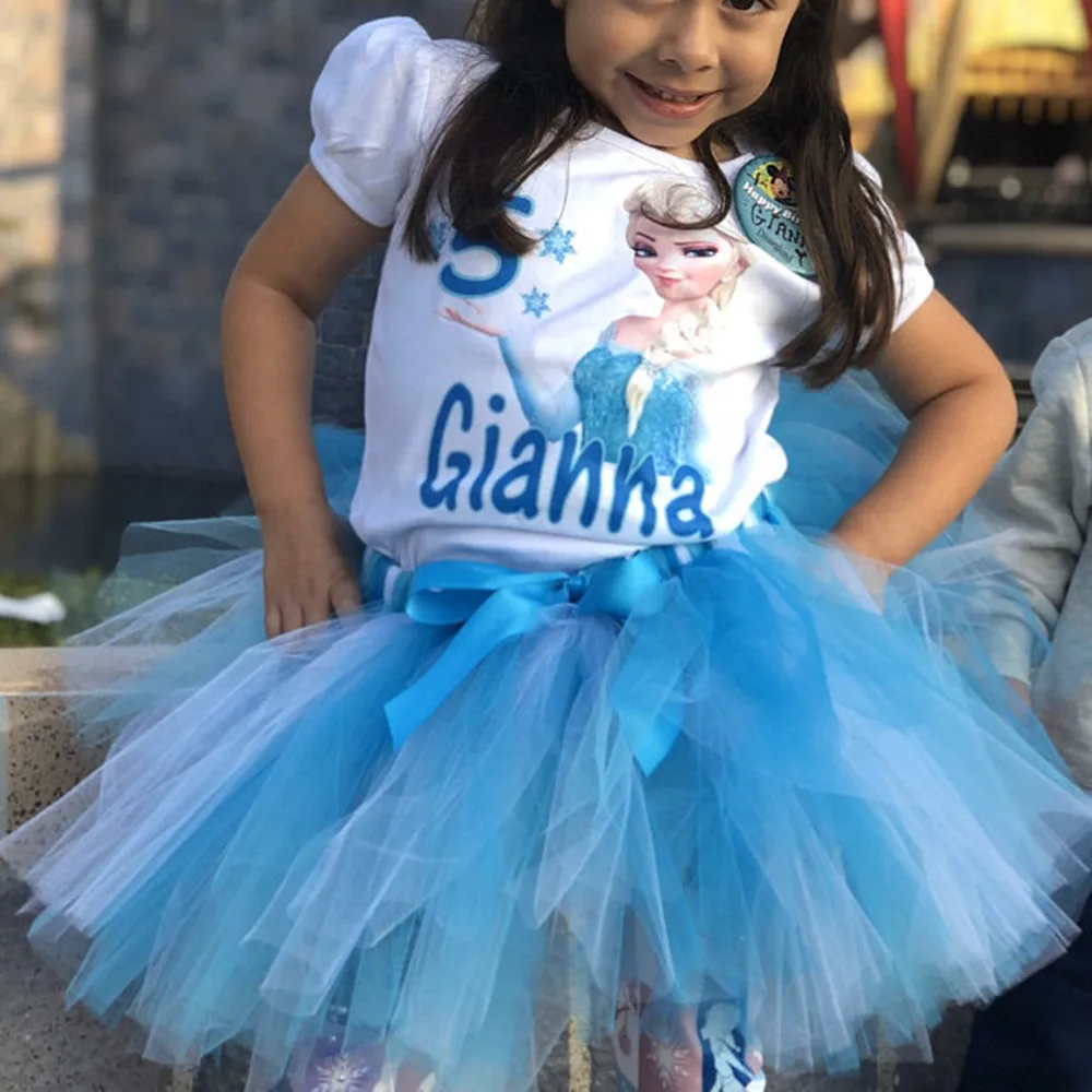 Пользовательское имя лет платье на день рождения для девочек принцессы рубашка