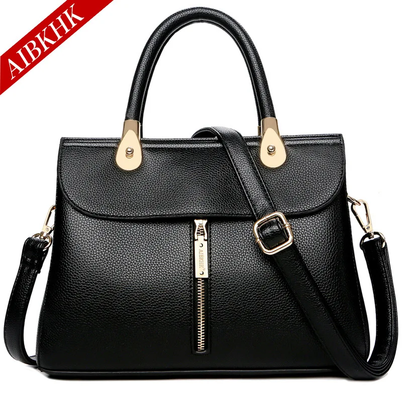 Роскошные сумки женские дизайнерские сумки из коровьей кожи Повседневная сумка на плечо женские сумки черные сумки-шопперы для женщин Новинка - Цвет: S9189-Black