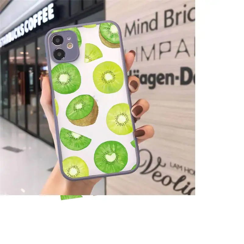 

Kiwi fruit Phone Cases matte transparent For iphone 7 8 11 12 plus mini x xs xr pro max cover