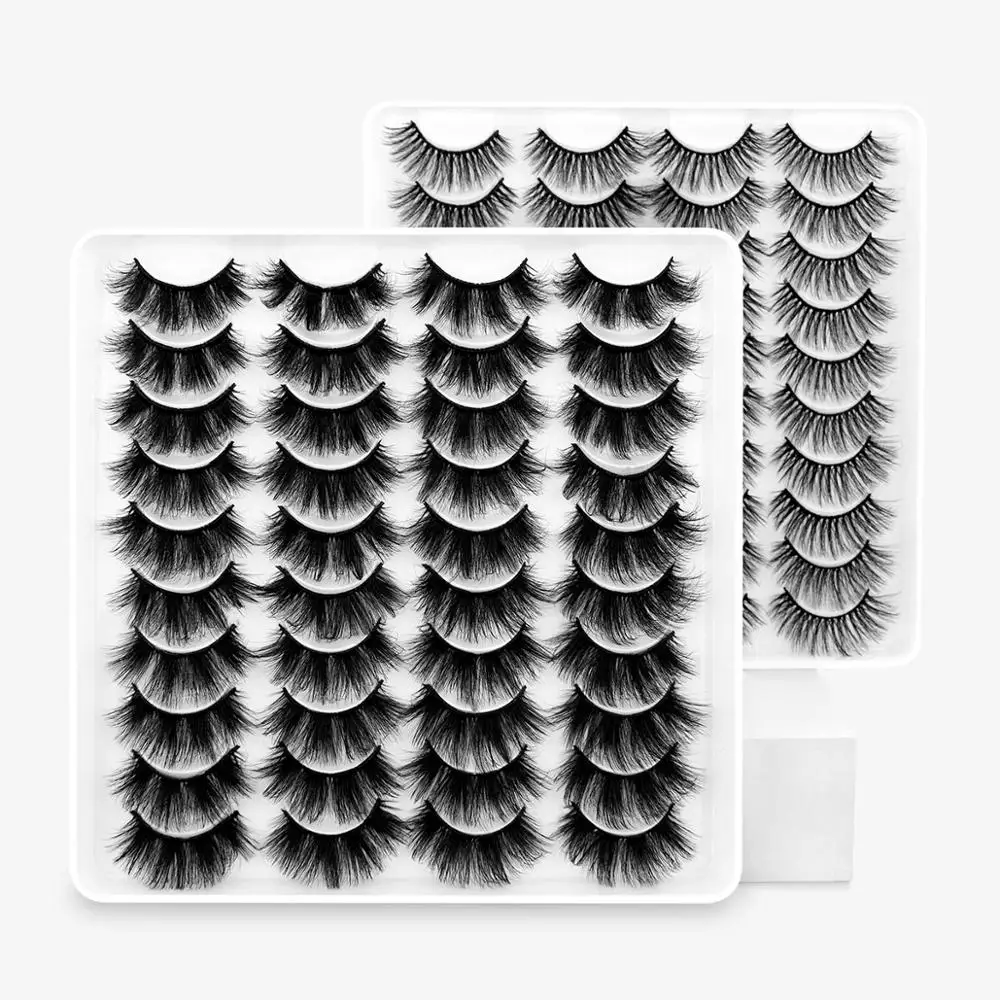 8/20 пара толстые накладные ресницы перекрестная завивка грязные мягкие 3D