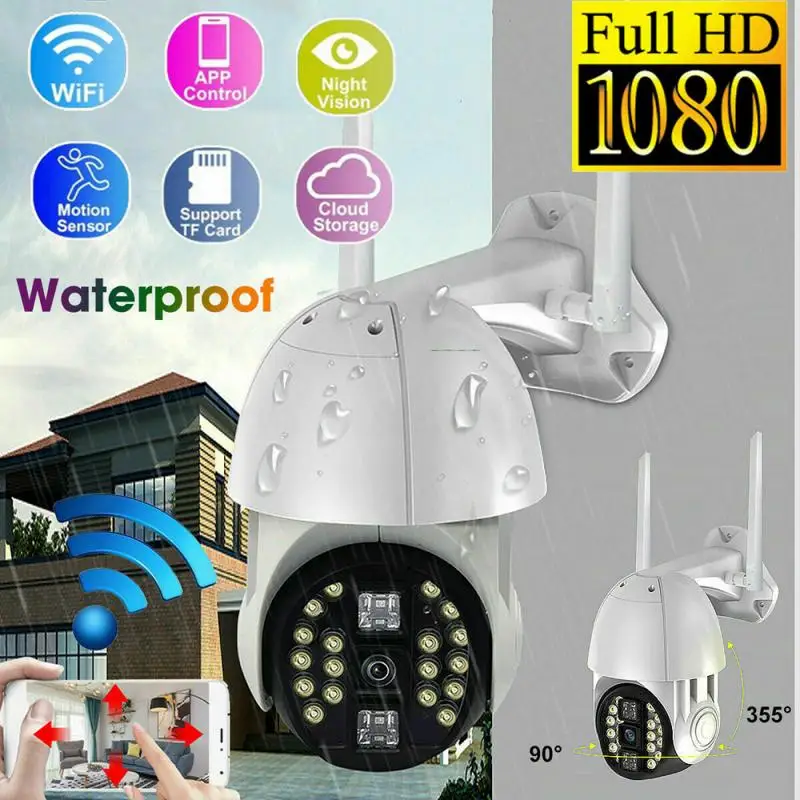 1080P HD IP камера CCTV Камера Водонепроницаемый открытый WiFi PTZ Безопасности
