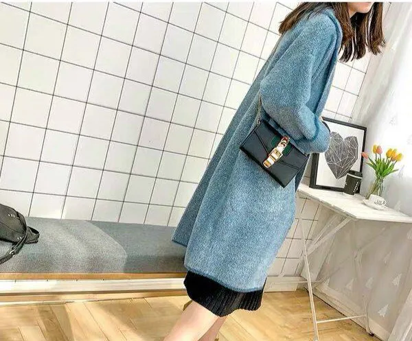 Длинное пальто из искусственного меха норки Женская куртка-кардиган