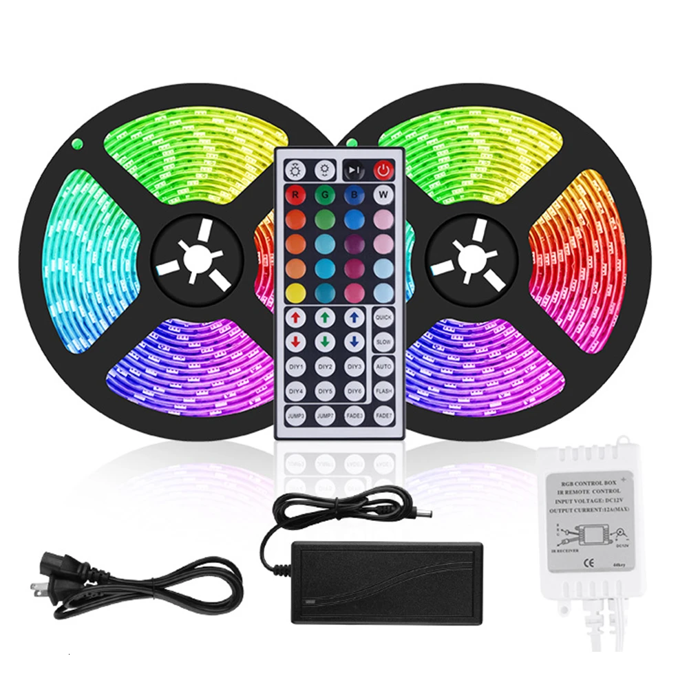Светодиодная лента водонепроницаемая 25 цветов Rgb 5050 Smd 3528 10 м 12 в пост. Тока | Лампы