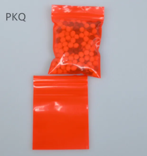 100 шт красный пластиковый мешок для хранения relosable прозрачные сумки ziplock