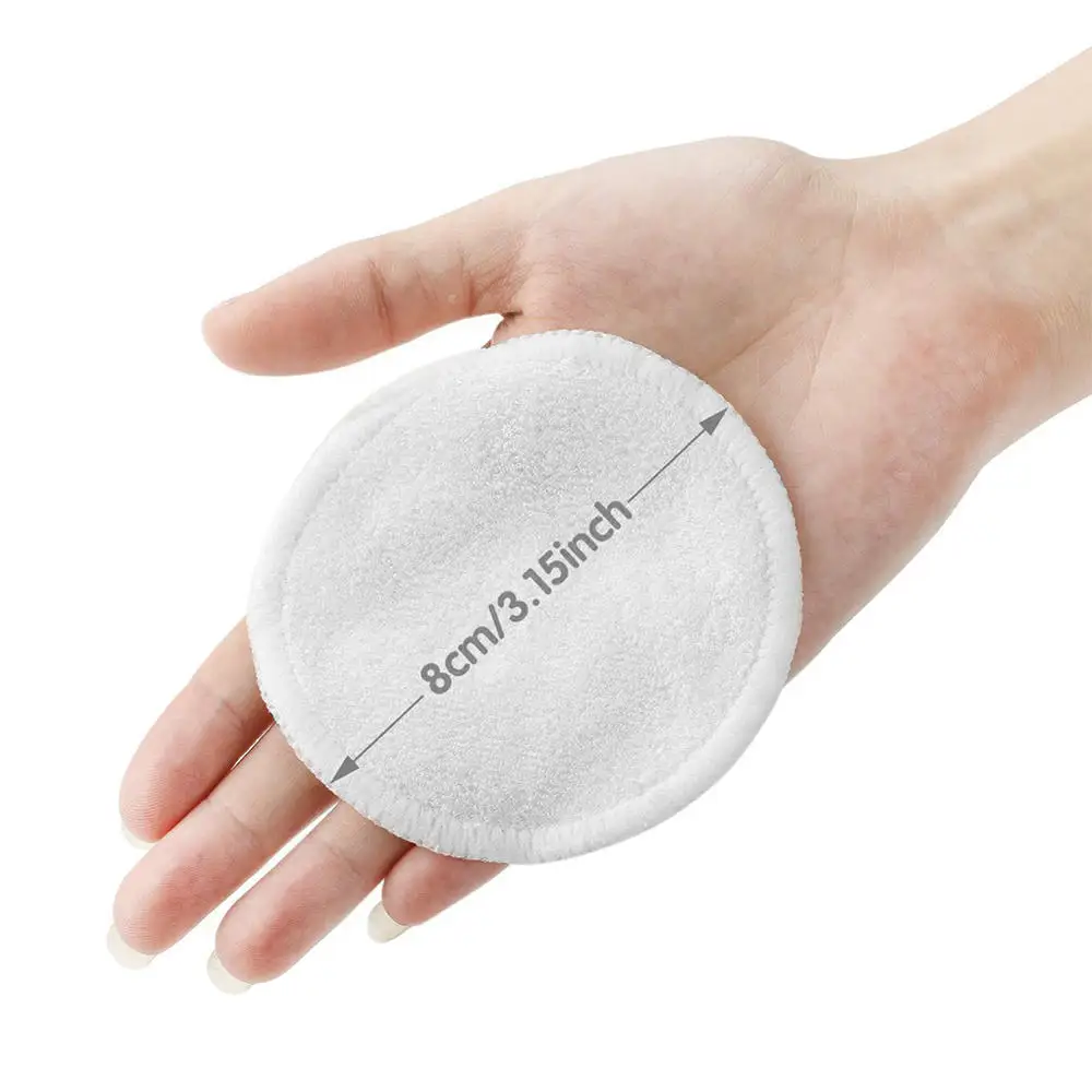 

16/20Pcs Makeup Remover Pads Reusable Bamboo Charcoal Moisturizing Cream Facial Care Pad Black White Skin Cleansing Beauty Tool