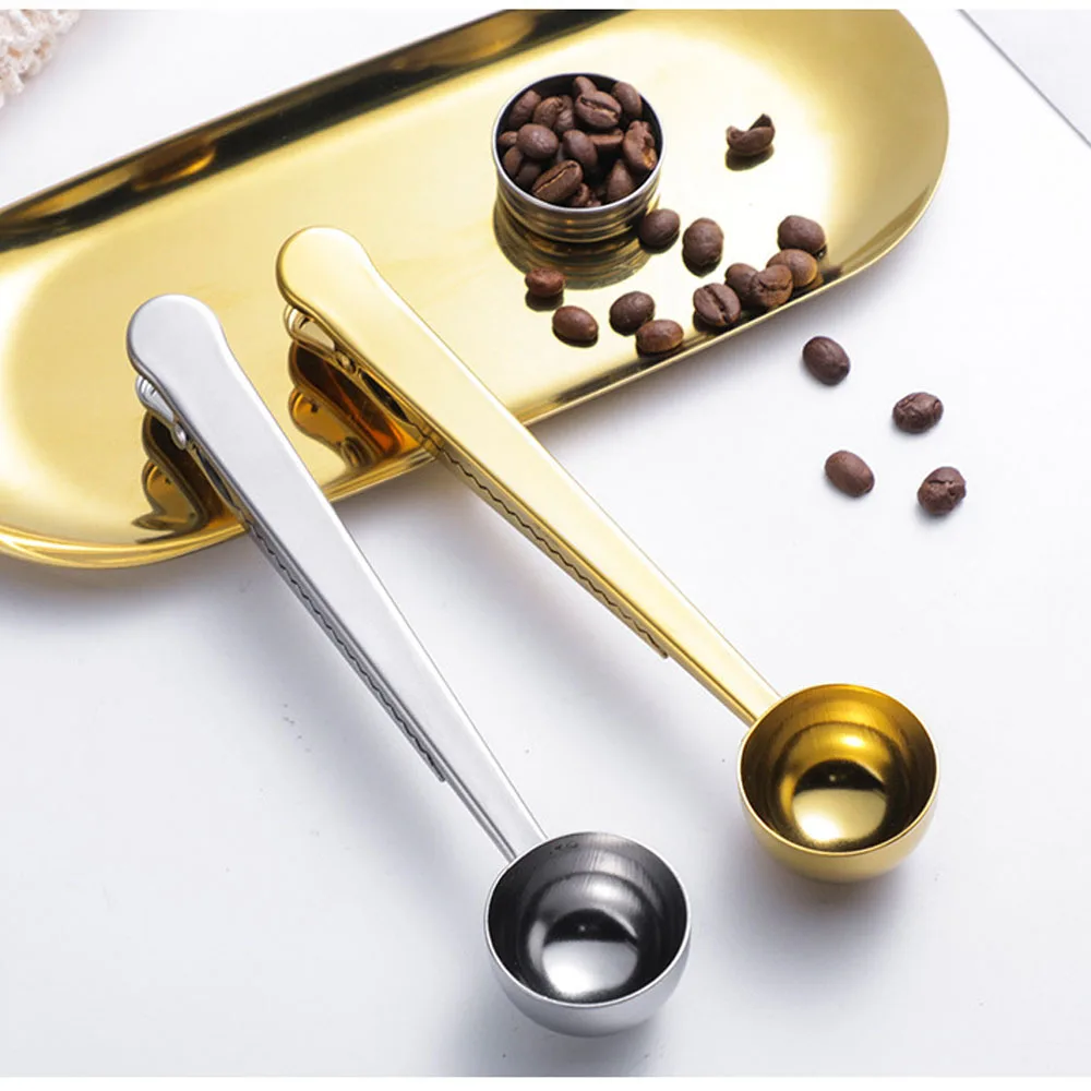 

Stainless steel measuring spoon clip creative alligator clip multifunctional sealed mouth clip bag clip milk powder spoon