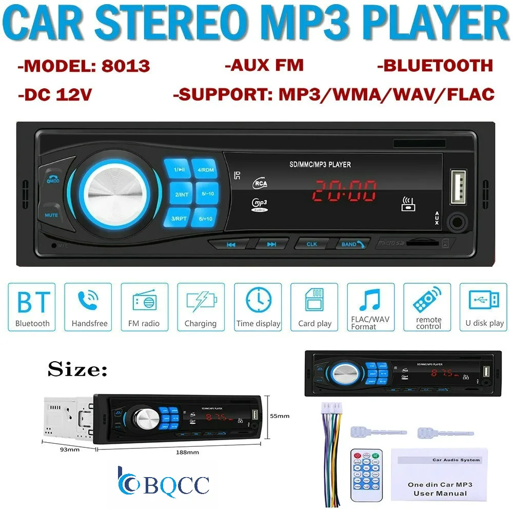 Автомагнитола 1Din автомобильный стерео MP3 плеер с Bluetooth USB AUX FM радио|Автомобильные
