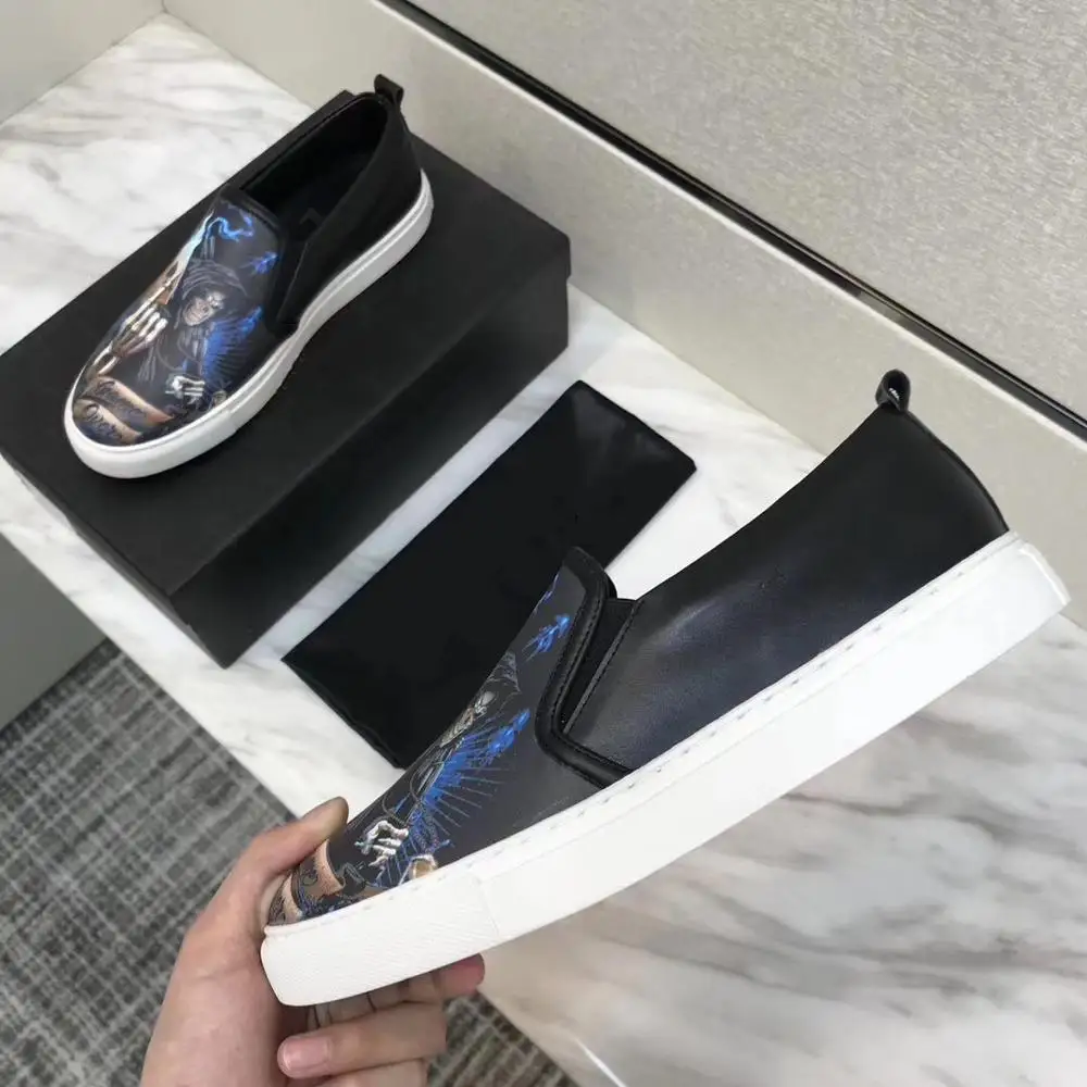 Туфли мужские кожаные ручной работы роскошные модные лоферы плоская подошва