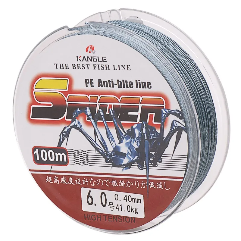 

TAF 100m PE Fishing Line 4 Strands Braided Fishing Line 12-80LB Multifilament Fishing Line High Tension Smooth Anti-bite Line