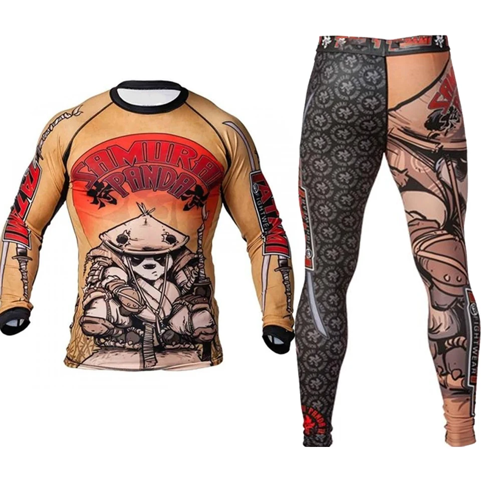 jiu jitsu kimono gi t-shrtis +pants costume mma male rashguard bjj boxing t shirt muay thai fighting mma compression clothing