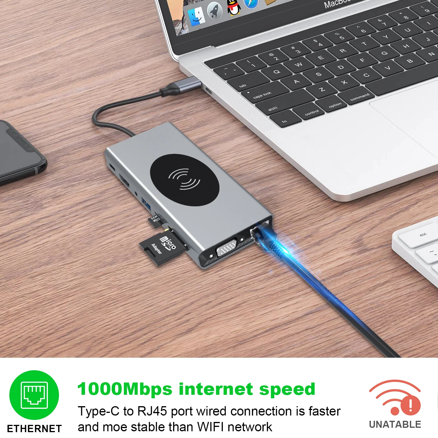 Док-станция USB Type-C для ноутбука Macbook Air Lenovo 3 0 | Компьютеры и офис
