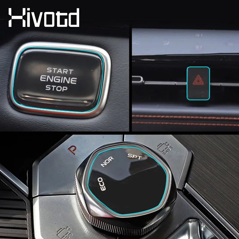 Hivotd ТПУ наклейка для салона автомобиля панель Центрального управления коробки