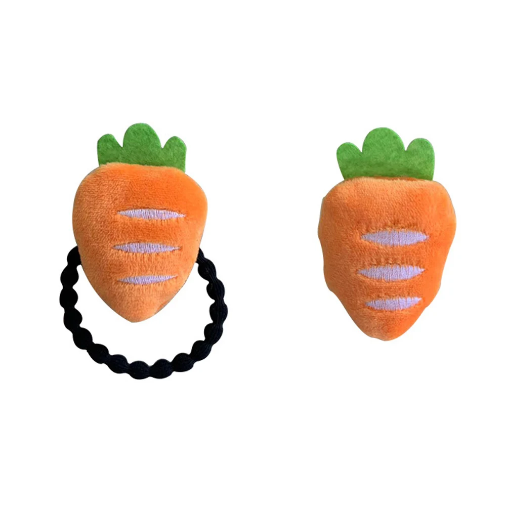 [10 шт./партия] Бесплатная доставка милая плюшевая морковка брошь кольцо для волос