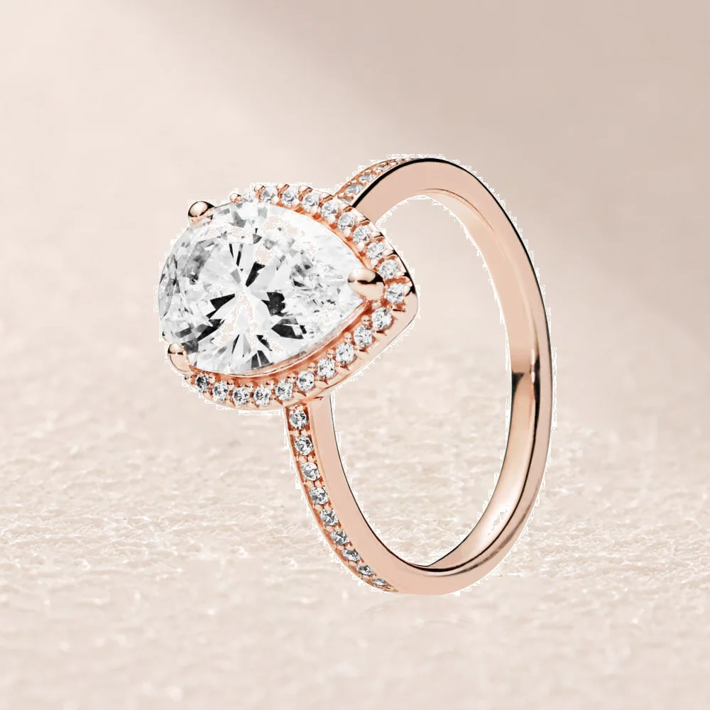 

186251CZ ROSE RADIANT TEARDROP RING