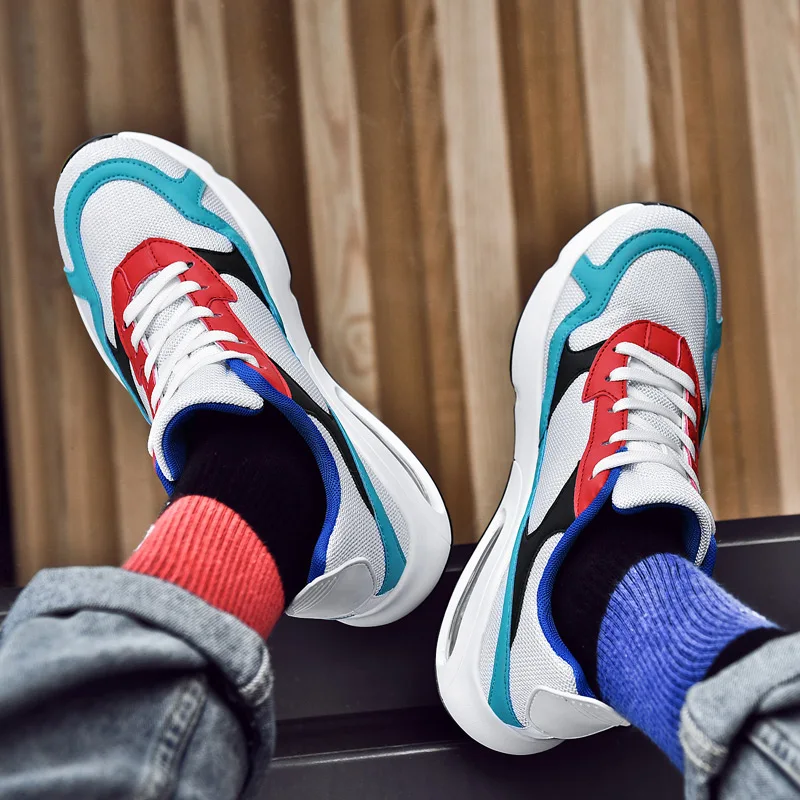 

Black Casual Shoes Men Shoes Sneakers Solid White Fashion Knitting Casual Men's Sneaker Mens Trainers