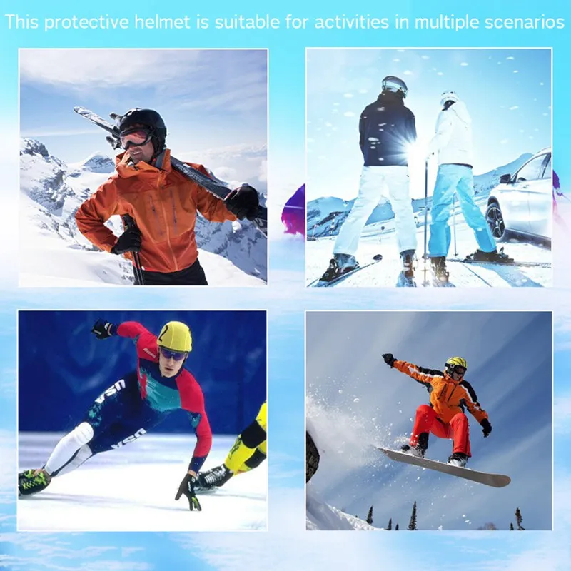 

Men Women Winter Ski Helmet Integrally-molded Skating Skateboard Skiing Helmet ABS Snowboard Helmet