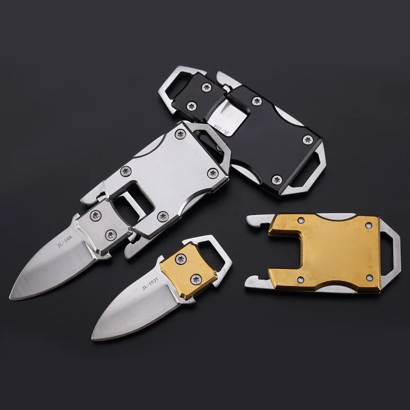 

Mini Pocket Foldable Stainless Steel Knife With Keychain Outdoor Sports Camping Hiking Hunting Survival Self Defense Supplies