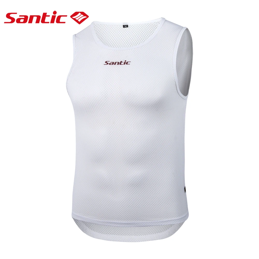

Santic Menâ€™s Sleeveless Cycling Undershirt Quick Dry MTB Bike Base Layer Vests Breathable and Lightweight Tops Bicycle Clothing