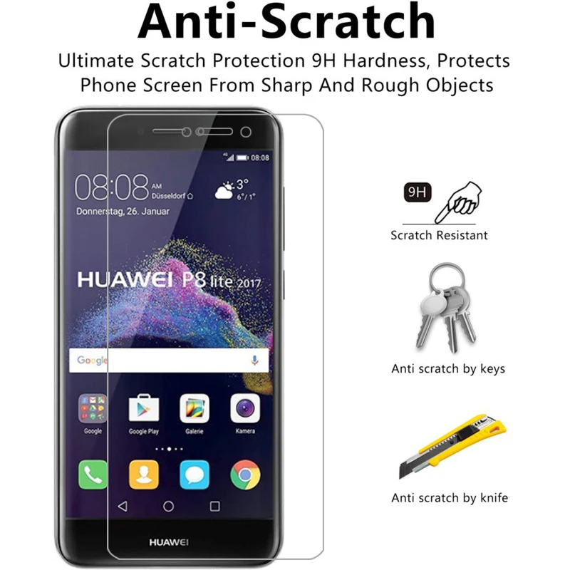 Закаленное стекло для защиты экрана huawei p8 p9 lite 2017 чехол p 8 9 light p8lite p9lite телефона