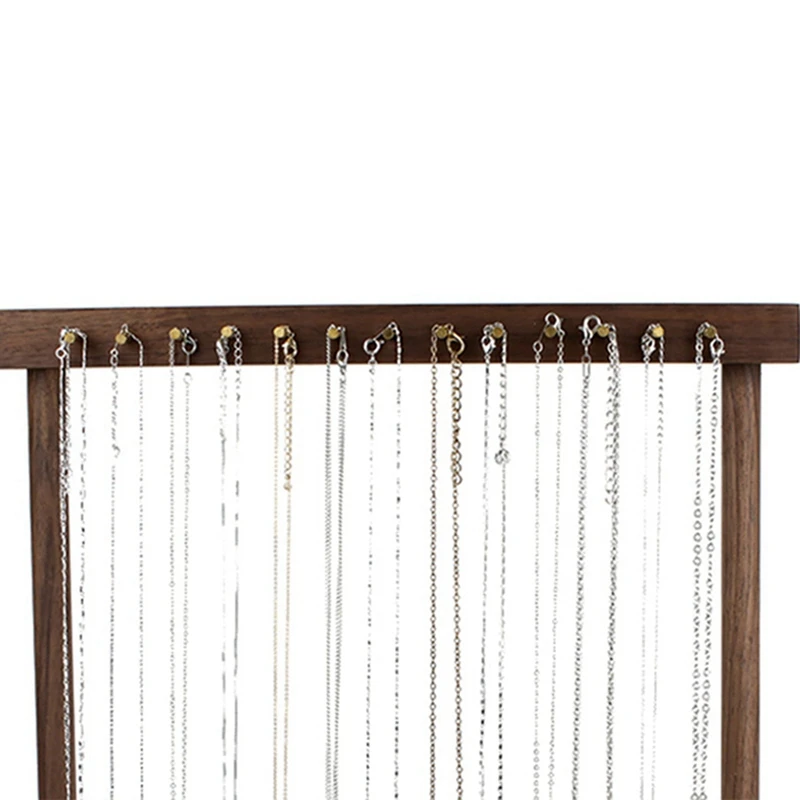 

2 Pcs Earrings & Jewelry Organizer Stand Holder Display Rotating Natural Wood for Hanging Earrings Necklaces