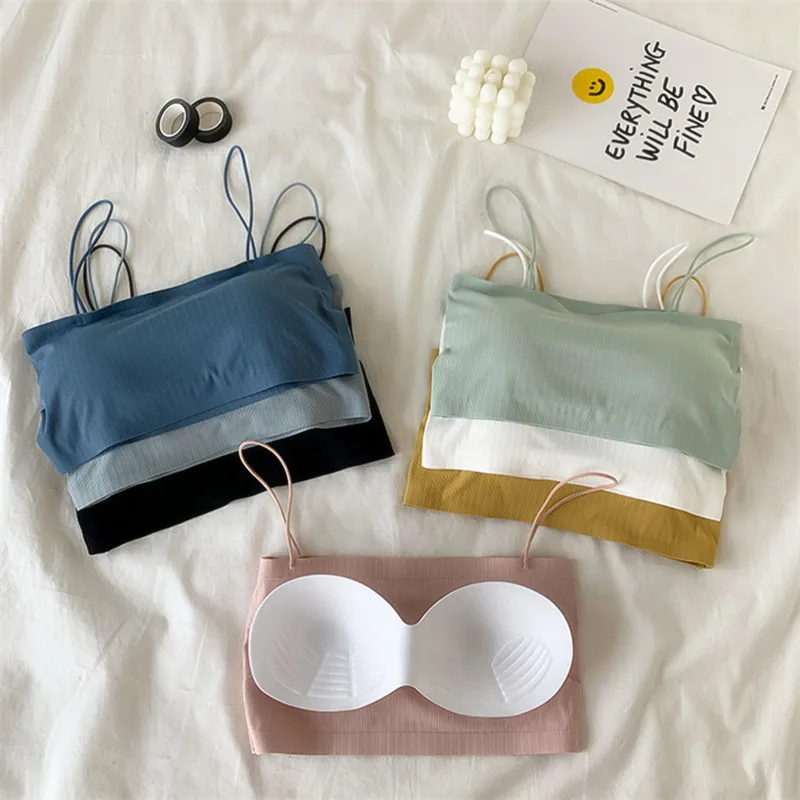 

Women's Tube Top Invisible Bra Sexy Bandeau Strapless Top Underwear Streetwear Crop Top Seamless Bustier Sexy Lingerie Tops