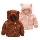 Детское пальто коллекция 2022 года, зимнее пальто детский свитер с медвежонком корейский стиль, утепленное пальто для маленьких мальчиков и девочек, От 0 до 3 лет для детей