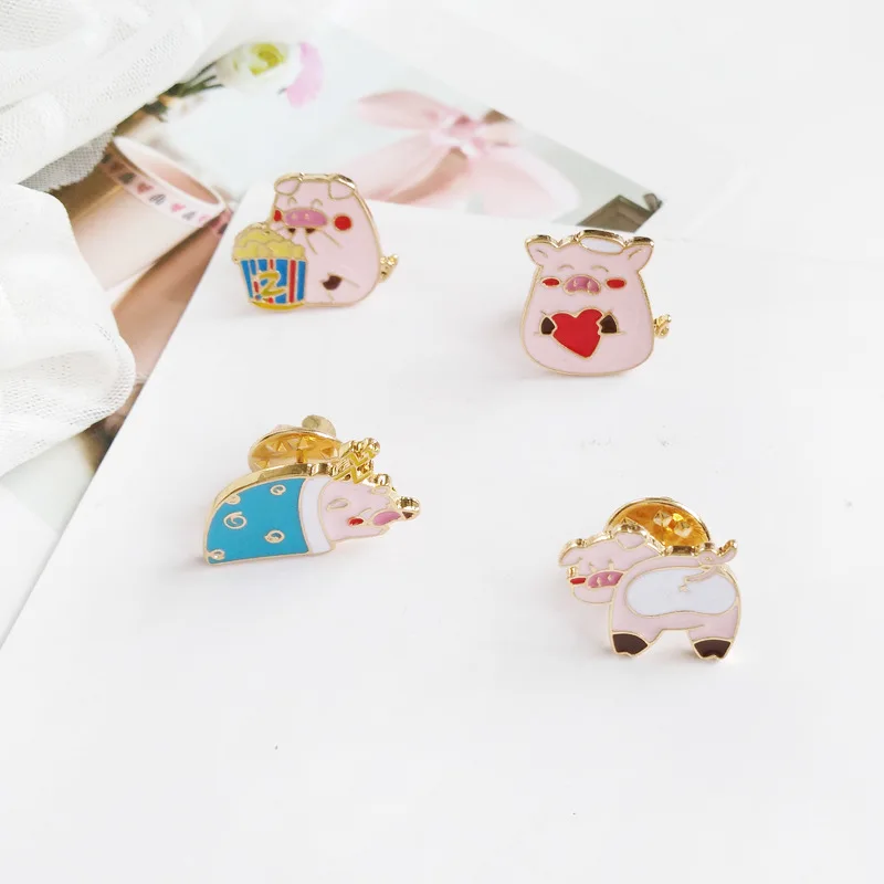 Креативная милая красивая Милая брошь в виде поросенка корейский тренд розовая
