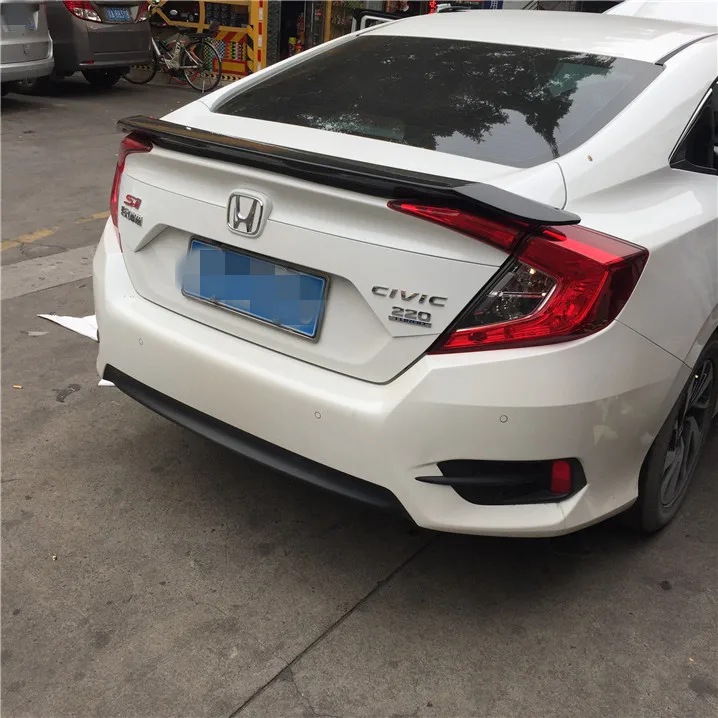 Задний спойлер для 16 Civic задний материал заднее крыло автомобиля без цвета Honda