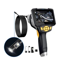 double lens industrial endoscope snake camera with 4 3inch hd display 8mm video car repair borescope engine cylinders inspection