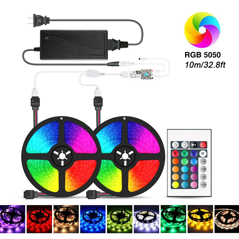 5 м 10 светодиодный светильник RGB 5050 гибкая лента Fita rgb диод DC 12 В WiFi приложение