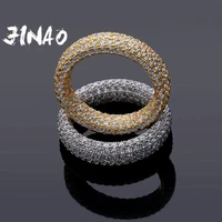 hip hop 925 sterling stamp ring luxury full cubic zircon gold charm jewelry punk male women finger rings size 7 11