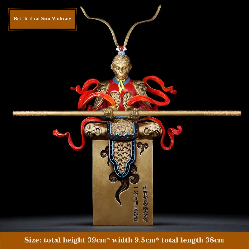 

Brass Battle God Sun Wukong statueHandmade Painted craftMonkey King Art SculptureHigh-end home decorationbusiness gift