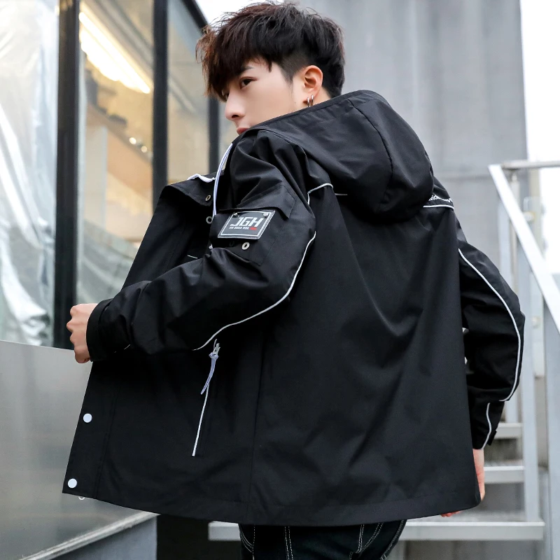 Промо-акция Gman модная мужская куртка для весны и осени С застежкой-молнией с