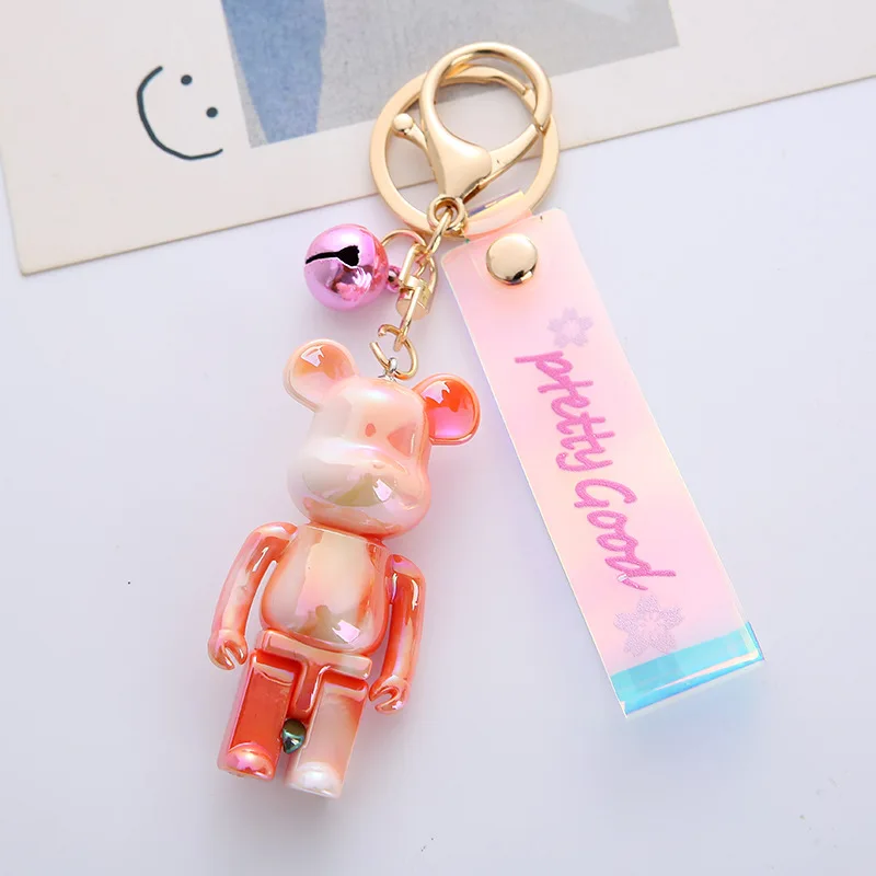 Мультяшный популярный мрачный медведь брелок Модный женский в стиле панк с