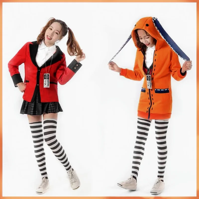 Аниме аниме Kakegurui Runa Yomozuki костюм для косплея джабами юмеко оранжевая толстовка с