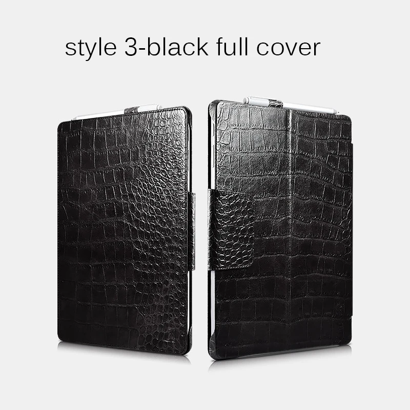 full cover Чехол для планшета Surface Pro 7, масляный воск, натуральная кожа, подставка, держатель клавиатуры, защитный чехол для microsoft Surface Pro 6 Pro 5 Pro 4 - Цвет: full cover
