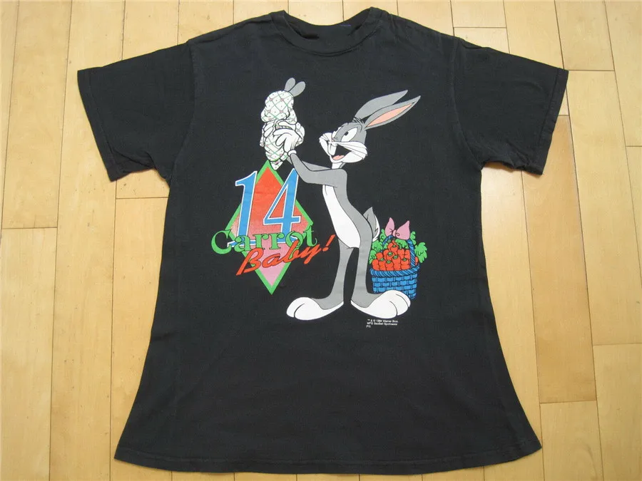 Милые! 1994 Vtg Bugs Bunny 14 Детская футболка с морковкой кроликом Looney Tunes маленький