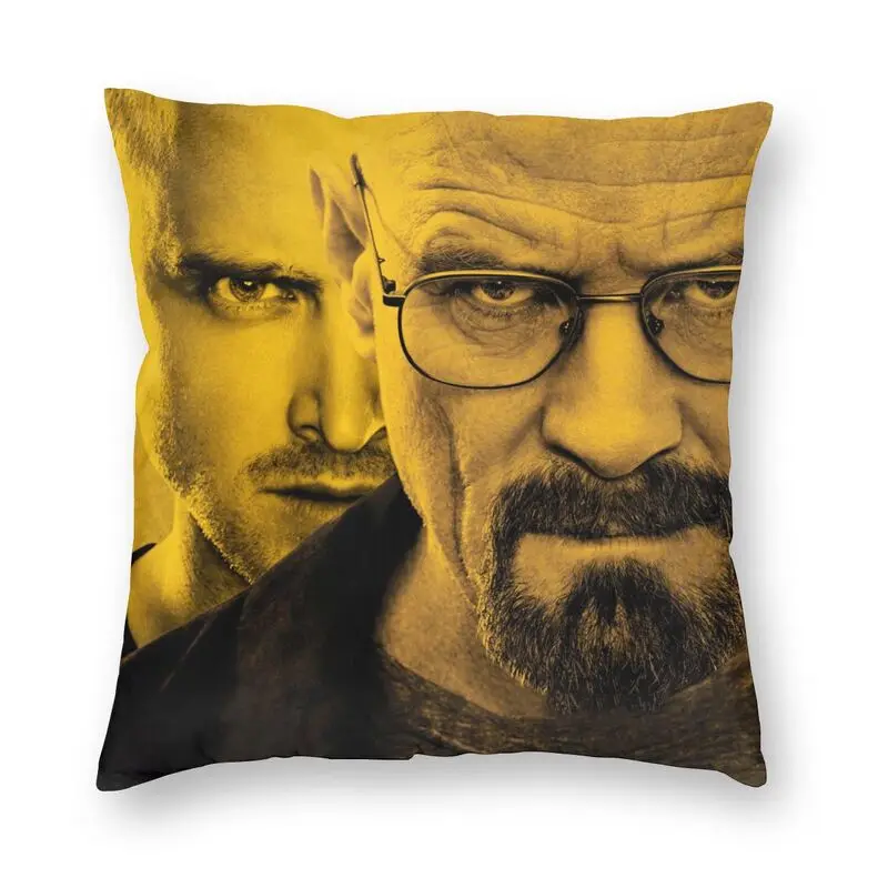 

TV Breaking Bad Heisenberg Cushion Cover Jesse Pinkman And Walter White Throw Pillow Case for Living Room Pillowcase Decoration