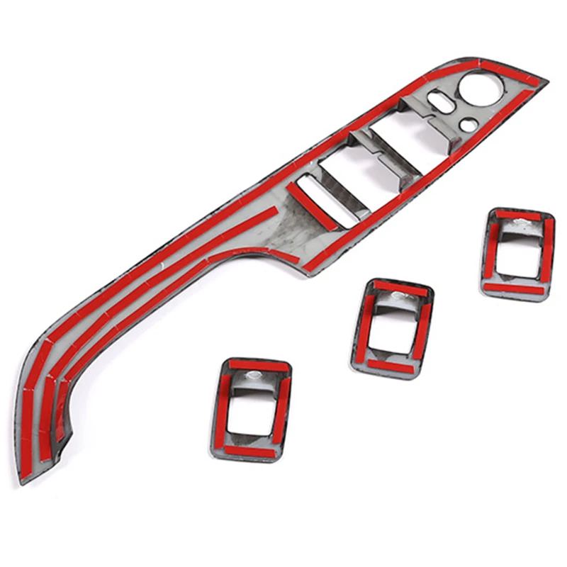 4 шт. автомобильная оконная подъемная кнопка панель рамка накладка декоративная