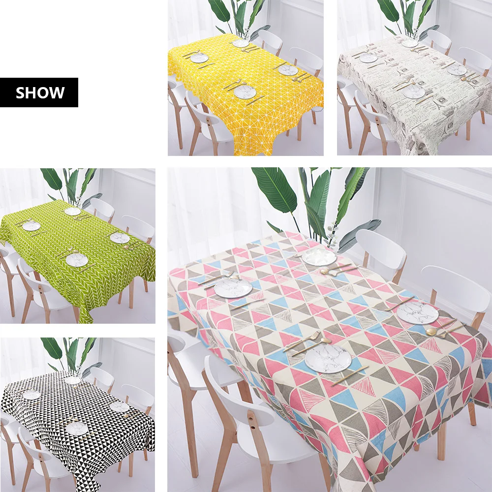 

Linen Cotton Tablecloth Nordic Home Modern Table Cover Rectangular Coffee Tea Party Decorations Table Cloth