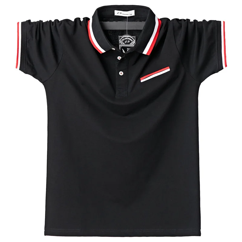 

Mens Polo Shirt Summer Cotton Business Casual Brand Clothing Short Sleeve Polo Top Tee Plus Size 6XL Fit Soft Breathable male